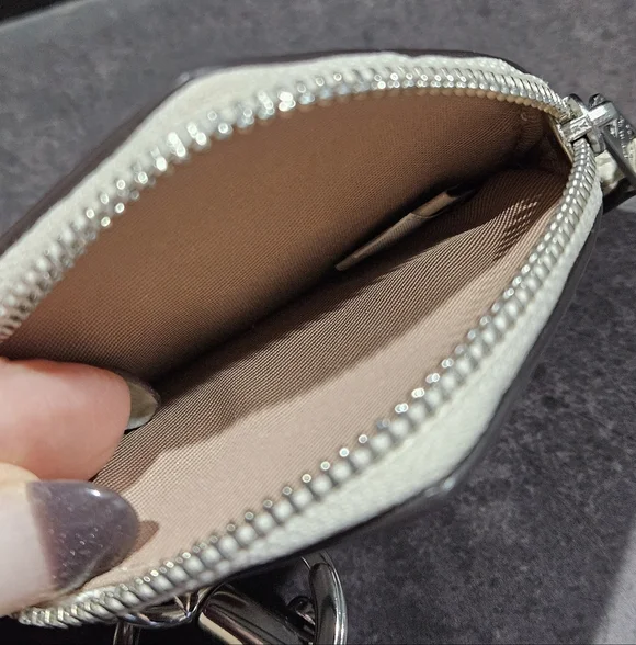 Coach CZ091 Leather Heart Coin Pouch Bag Charm With Cherry Print - Picture 4 of 5